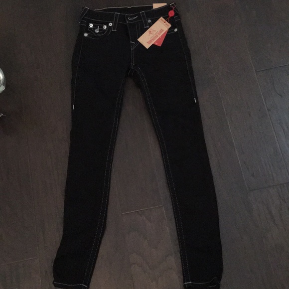 NWT True Religion Super Skinny Ankle Black Jeans👖 - Picture 4 of 4